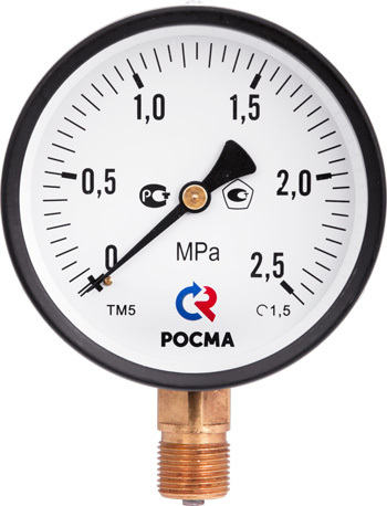 Манометр ТМ-510Р G1/2 - 0..... 0,6 MPa-1,5 РОСМА