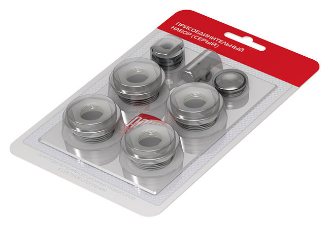 Набор для радиатора без кронштейнов ROYAL Thermo / Silver Satin 3/4" (серебристый)