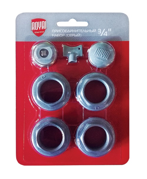 Набор для радиатора без кронштейнов ROYAL Thermo 3/4" (белый)