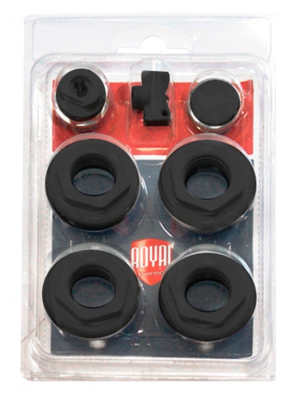 Набор для радиатора без кронштейнов ROYAL Thermo / Noir Sable 3/4" (черный)