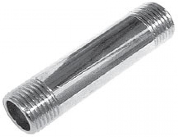 Бочонок резьбовой удлинительный 1/2" нар/нар.р. 125 мм хром GF