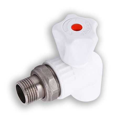Шаровой кран для радиатора PP-R (угловой) 20х1/2" VALFEX