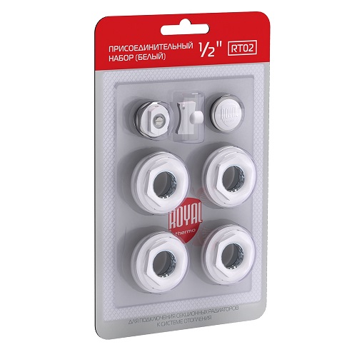 Набор для радиатора без кронштейнов ROYAL Thermo 1/2" (белый)