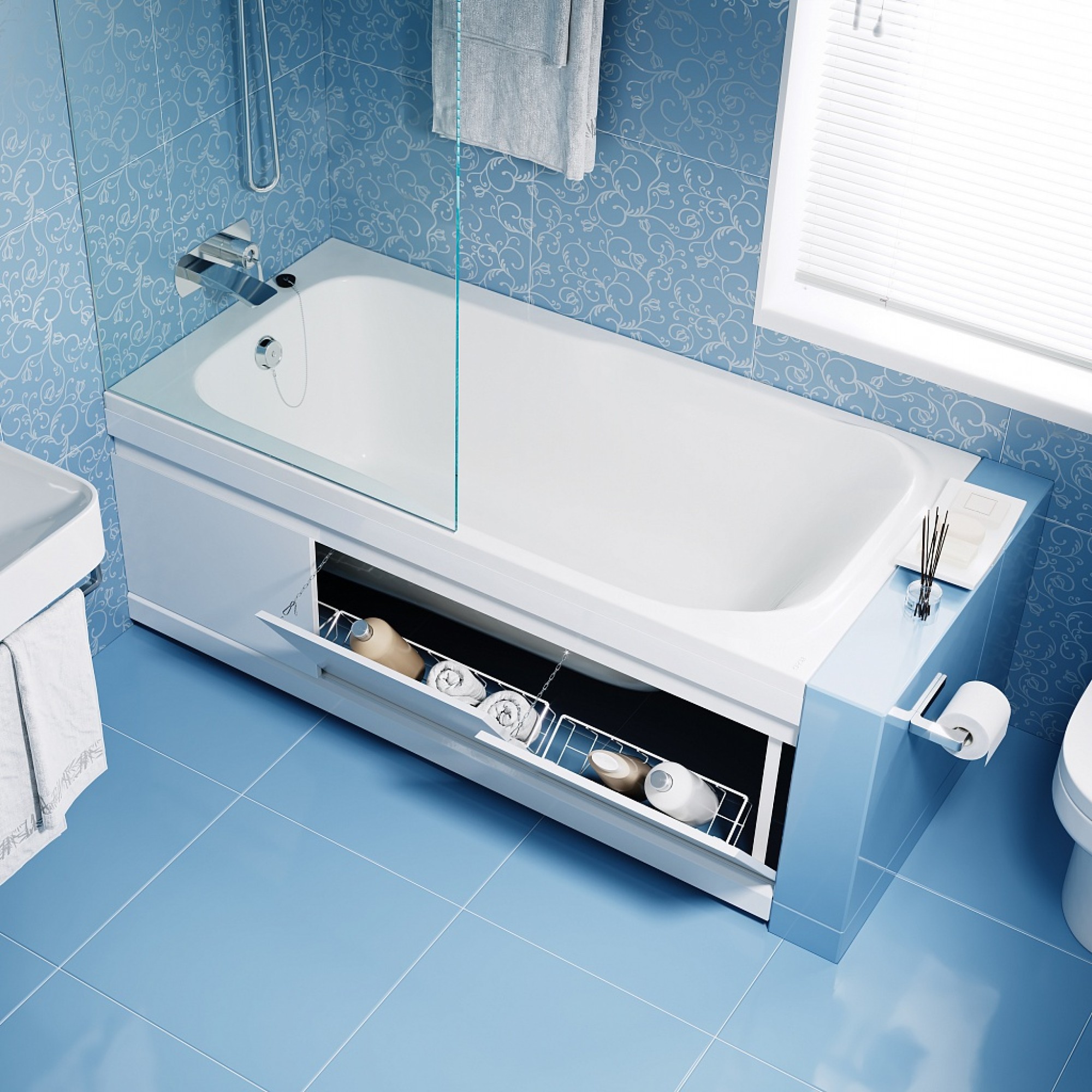 Экран для ванны с откидными дверцами ALAVANN Soft 1700 (МДФ)