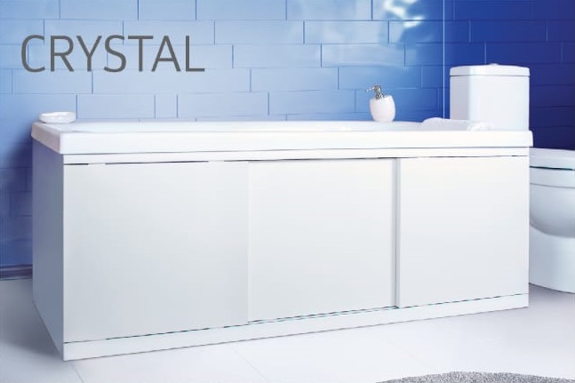 Экран для ванны купе ALAVANN CRYSTAL 1500 (МДФ) алюм. профиль